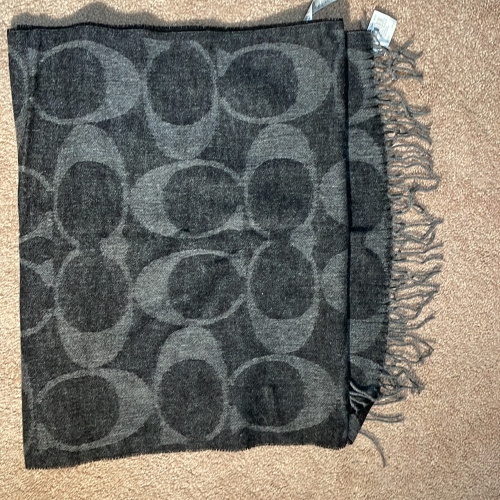 Dark grey coach scarf